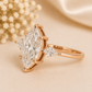 14K Gold | RG 2.51CT 3 Stone Marquise Lab Diamond Engagement Ring