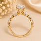 14K Gold | YG 2.98CT Pear Accented Band Lab Diamond Engagement Ring