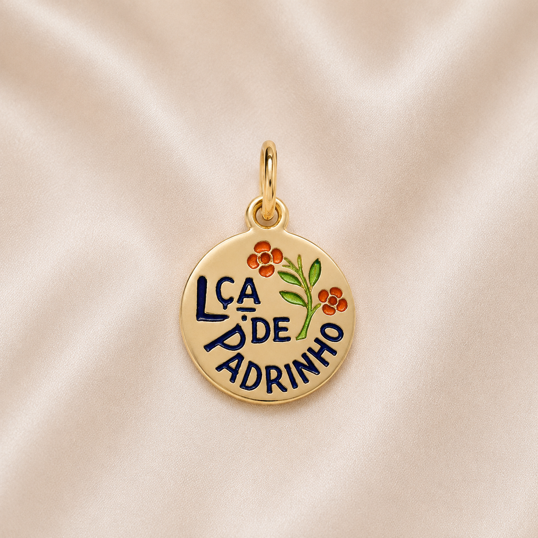 19.2K Portuguese Gold | Round Lca. De Padrinhos (Godparents ) Charms