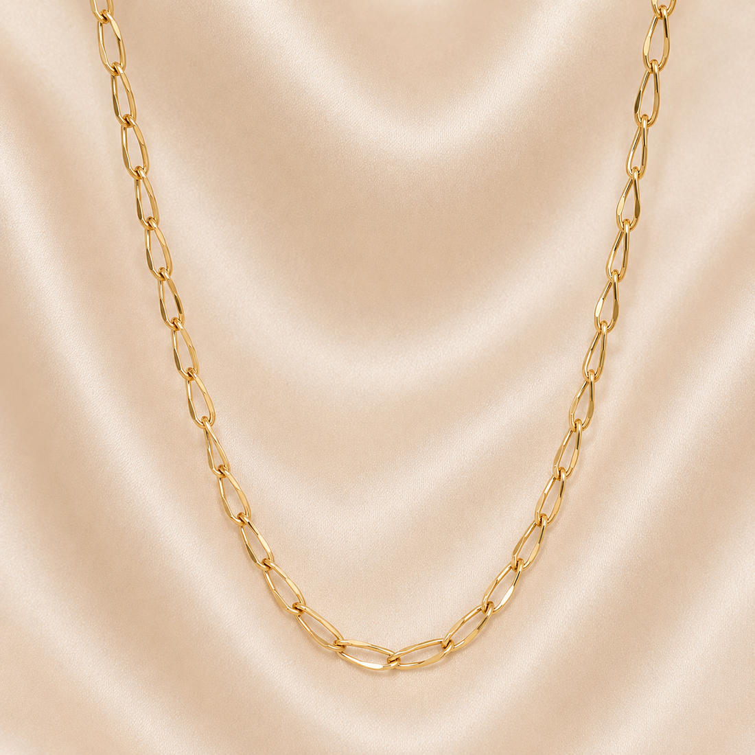 19.2K Portuguese Gold | 24inch 2.7mm Solid Elongated Curb Chain