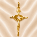 19.2K Portuguese Gold | Halo Cross with Jesus Pendant