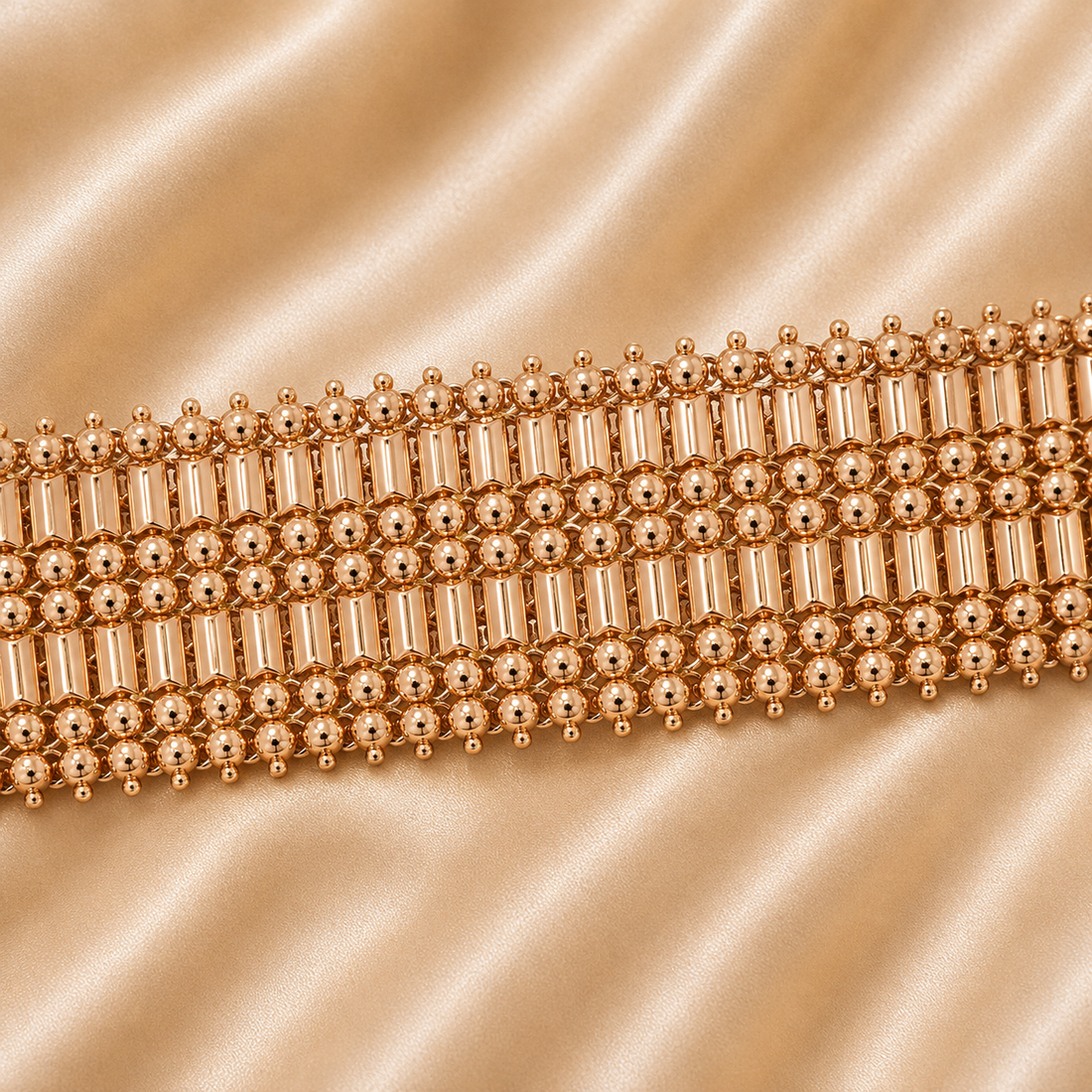 19.2K Portuguese Gold | 35mm Unique Weave Bracelet
