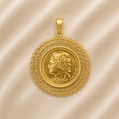 19.2K Portuguese Gold | Antique Gold Coin Replica Pendant