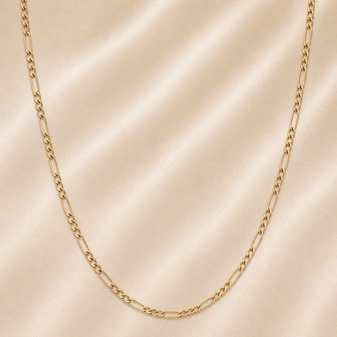 19.2K Portuguese Gold | Solid Figaro Chains