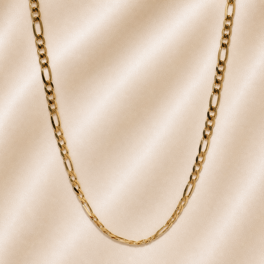 19.2K Portuguese Gold | Solid Figaro Chains