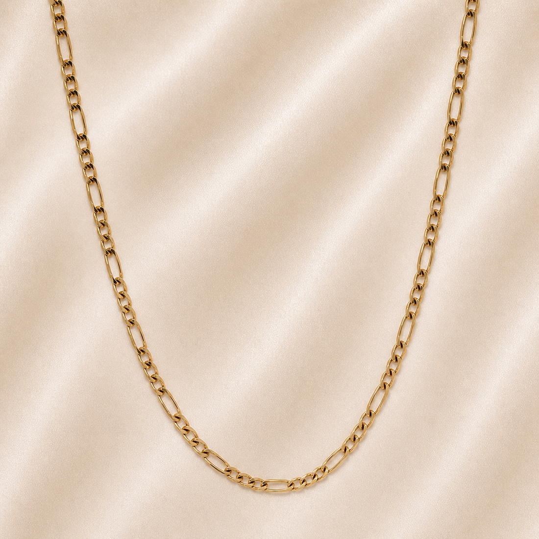 19.2K Portuguese Gold | 24" Solid Figaro Chains