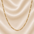 19.2K Portuguese Gold | 18" Solid Figaro Chains
