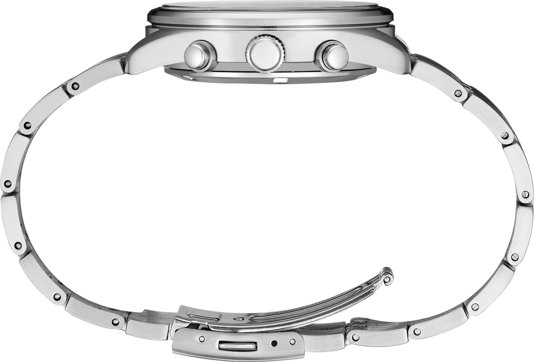 Chronograph Seiko | Essentials SSB429 Black Dial Stainless Steel Band 100 Meters Water Resistant Watch