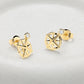 Ocean | Deep Blue 14K Gold Lab Diamond Mini Compass Stud Earrings