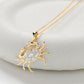 Ocean | Deep Blue 14K Gold Lab Diamonds Crab Necklace