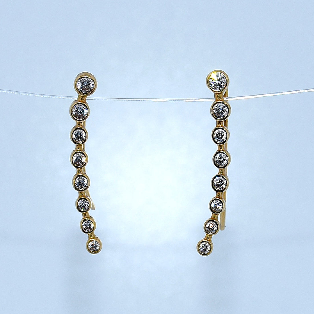 14K Gold | YG CZ Drop Earrings