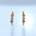 14K Gold | Tricolor Flower Hoop Earrings