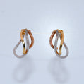 14K Gold | Tricolor Swirl Earrings