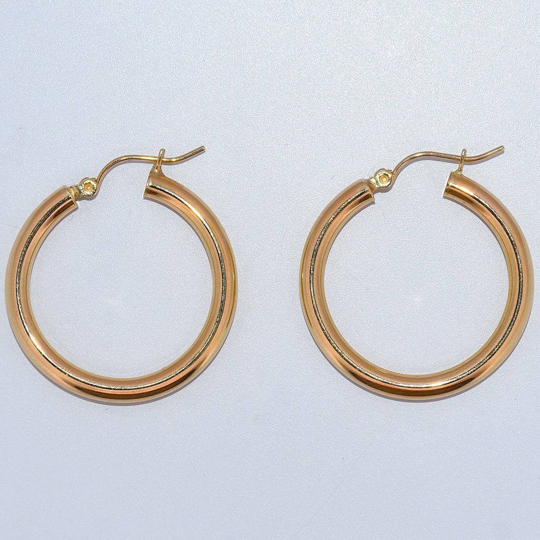 14K Gold | YG High Polish 3mm Hoop Earrings