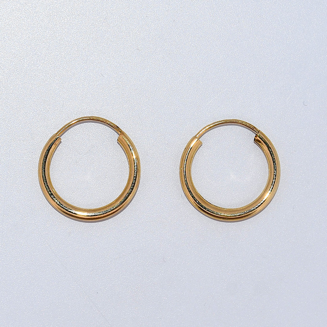 14K Gold | YG Small Continuous Hoop Earrings