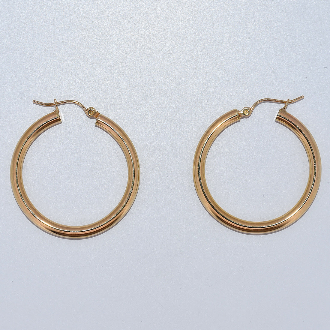14K Gold | YG High Polish 3mm Hoop Earrings