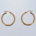 14K Gold | YG High Polish 3mm Hoop Earrings