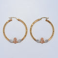 14K Gold | Decorative Mother Mary Hoop Earrings