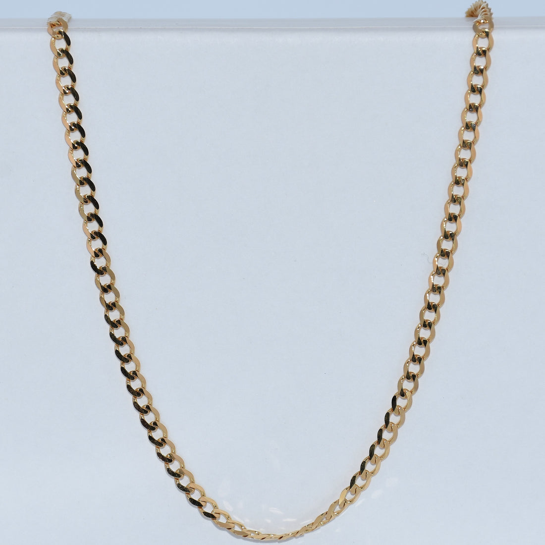 19.2K Portuguese Gold | 24" Flat Solid Curb Chain