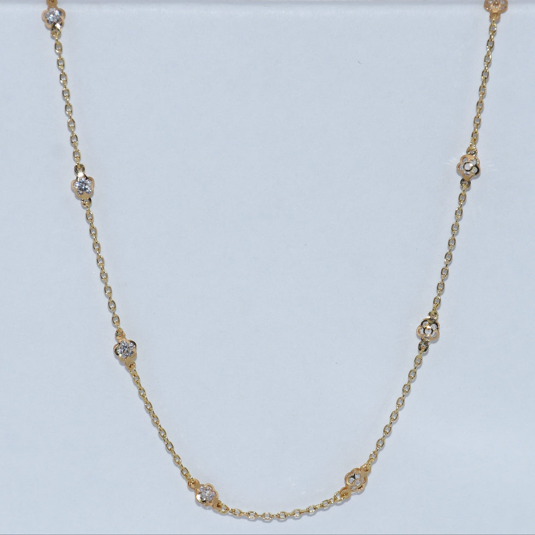 19.2K Portuguese Gold | CZ Necklace