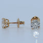 14K Gold | YG 2cttw Natural Diamond Round Studs with Screwbacks