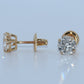 14K Gold | YG 2cttw Natural Diamond Round Studs with Screwbacks