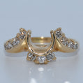 14K Gold | YG Crown Style Natural Diamond Ring Enhancer