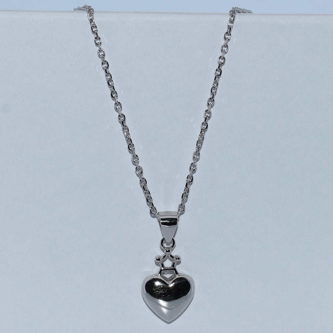 Sterling Silver | Puffy Heart Pendant Necklace