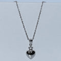 Sterling Silver | Puffy Heart Pendant Necklace