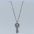 Sterling Silver | CZ Key Pendant Necklace