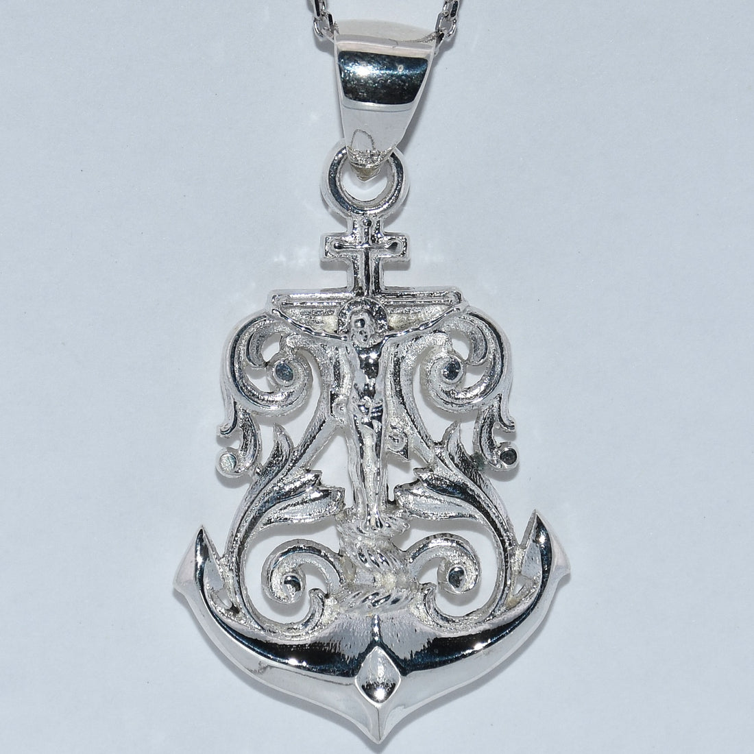 Sterling Silver | Crucifix Anchor Pendant