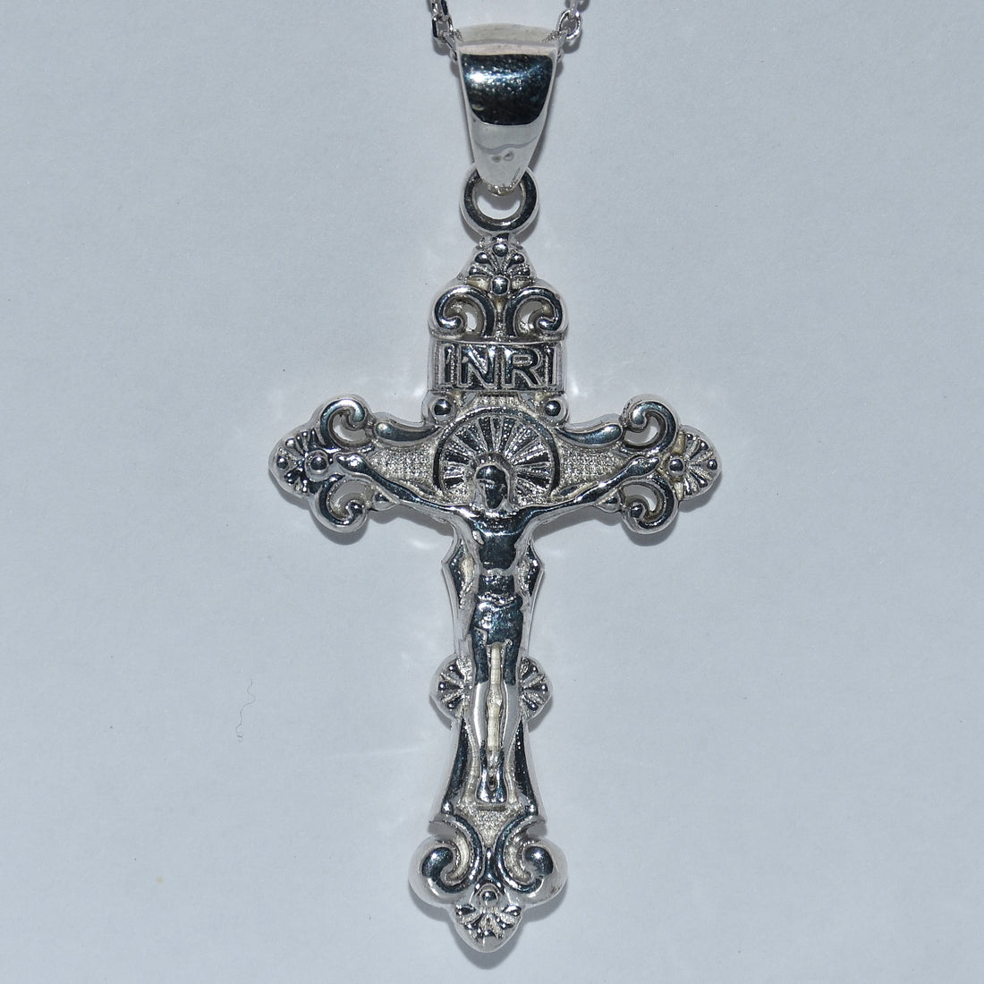 Sterling Silver | Vintage Inri Detailed Cross