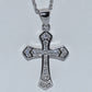 Sterling Silver | Small CZ Round Cut 3.5mm Cross Pendant