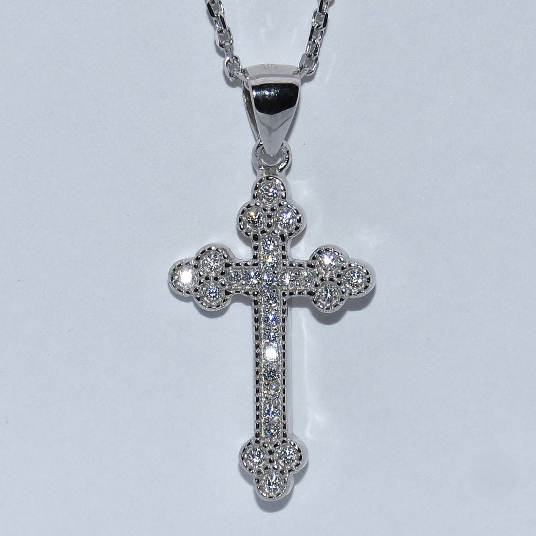 Sterling Silver | Small Cross Flower Design Pendant