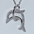 Sterling Silver | Plain CZ Dolphin Pendant