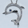Sterling Silver | Blue Eye Dolphin Pendant