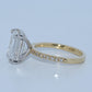 14K Gold | YG/WG 4.28ct Emerald Lab Grown Diamond Engagement Ring