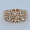 14K Gold | YG .47ct Natural Diamond Cluster Ring