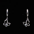 14K Gold | WG Butterfly Huggy Earrings