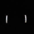 14K Gold | WG CZ Huggy Hoops