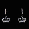 14K Gold | WG Huggy Crown Earrings
