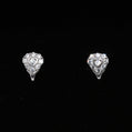 14K Gold | WG CZ Heart Huggy Earrings