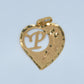 19.2K Portuguese Gold | Heart Initial Charm