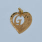 19.2K Portuguese Gold | Heart Initial Charm