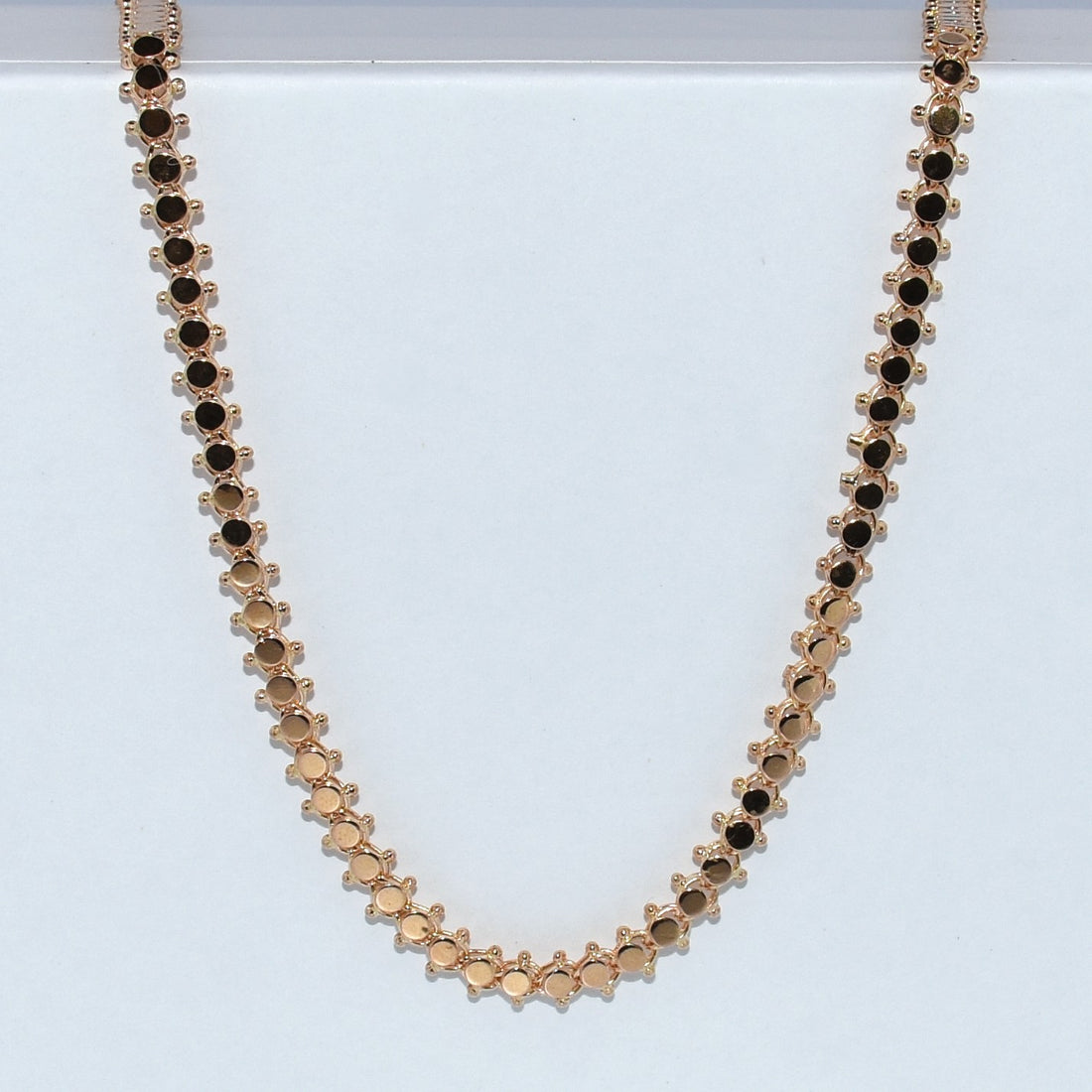19.2K Portuguese Gold | Honeycomb Link Chain Necklace