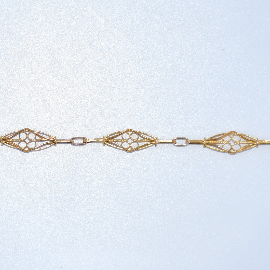 19.2K Portuguese Gold | YG Filigree Link Bracelet