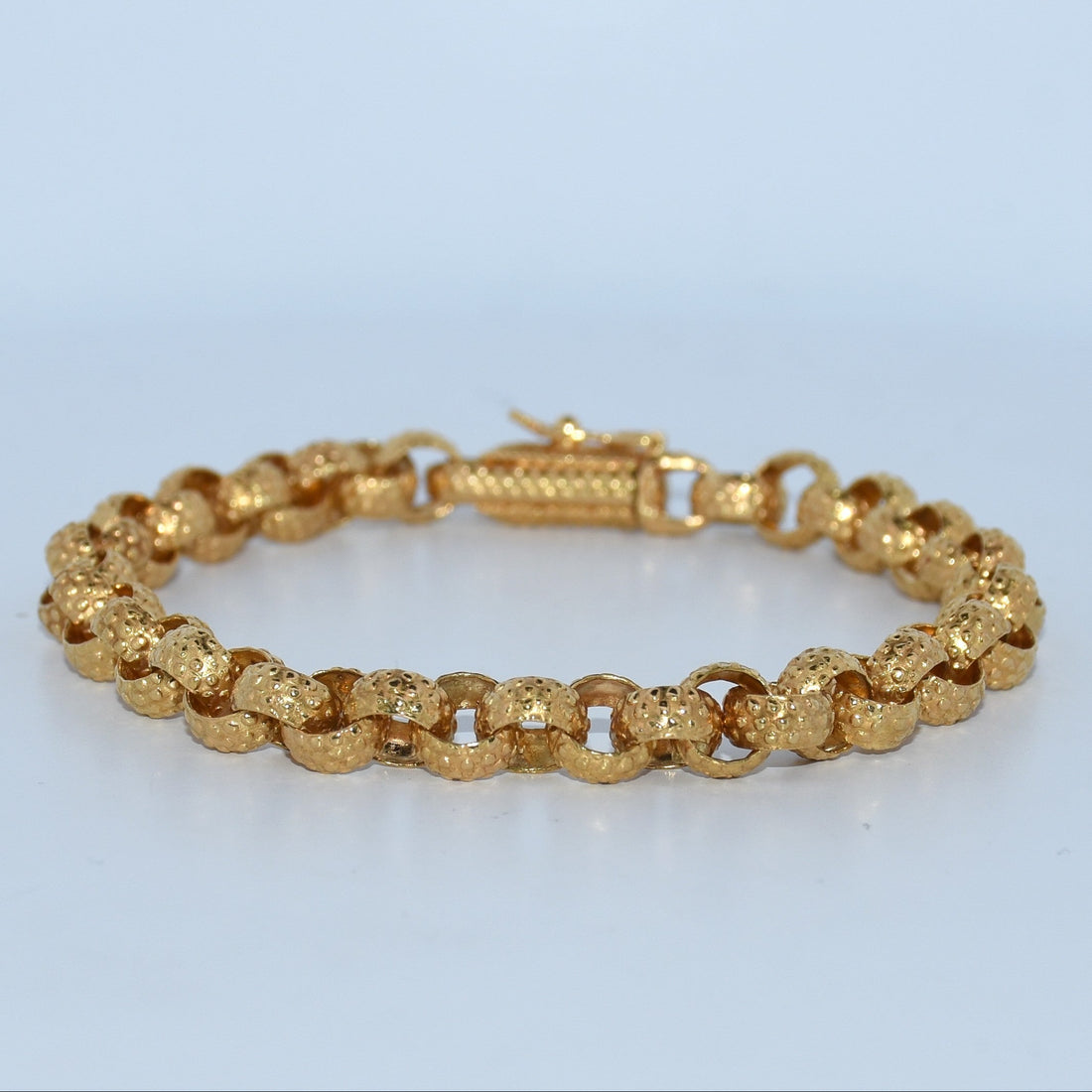 19.2K Portuguese Gold | Interlocking Rings Bracelet