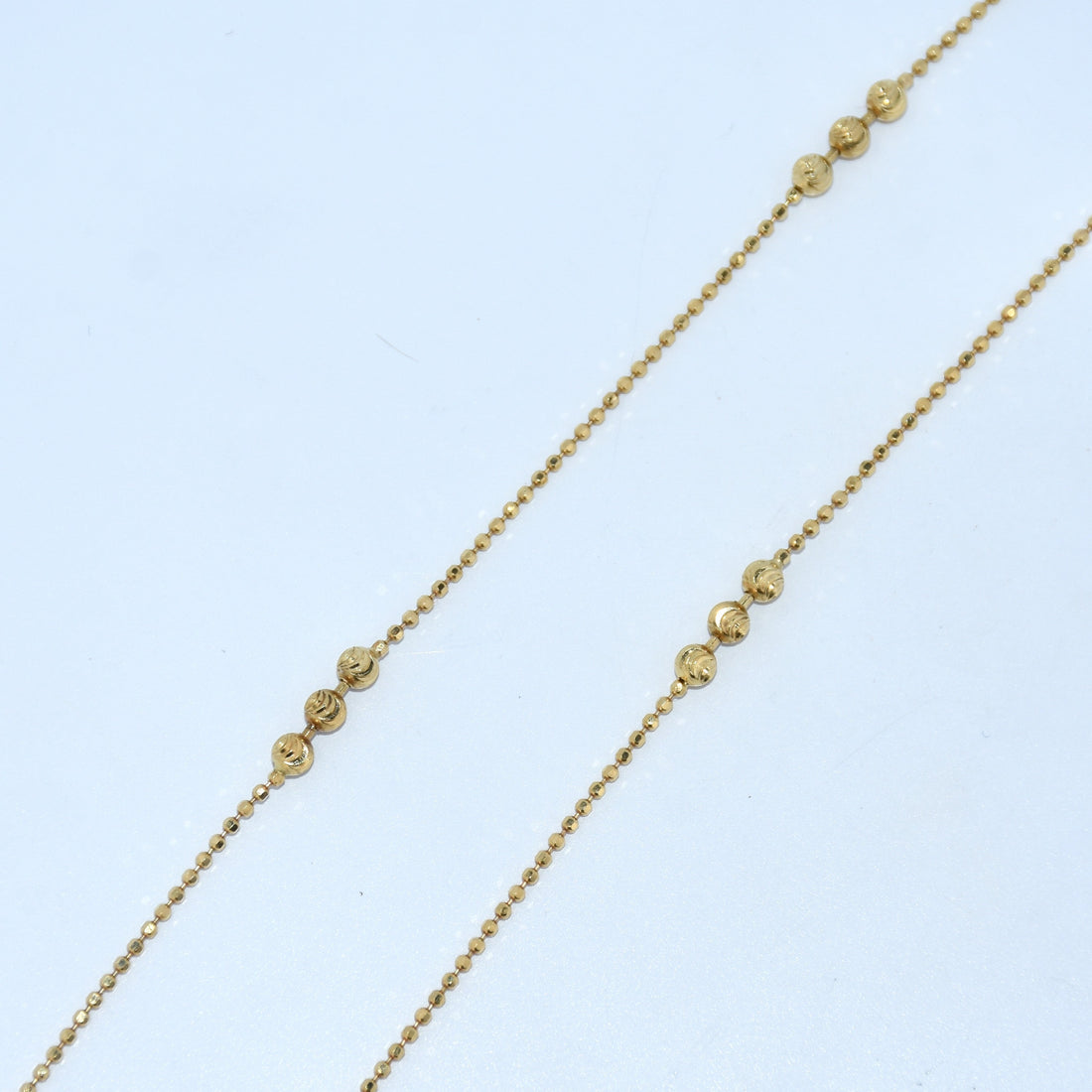 14K Gold | YG Diamond Cut Ball Necklace