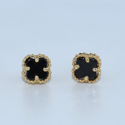 14K Gold | Van Cleef Inspired Clover Stud Earrings