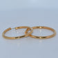 19.2K Portuguese Gold | Thick Hoops 1 5/8"D  3.5mm